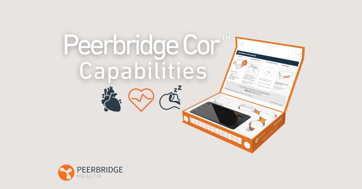 Peerbridge Cor Capabilities adds sleep apnea detection and shows device packaging